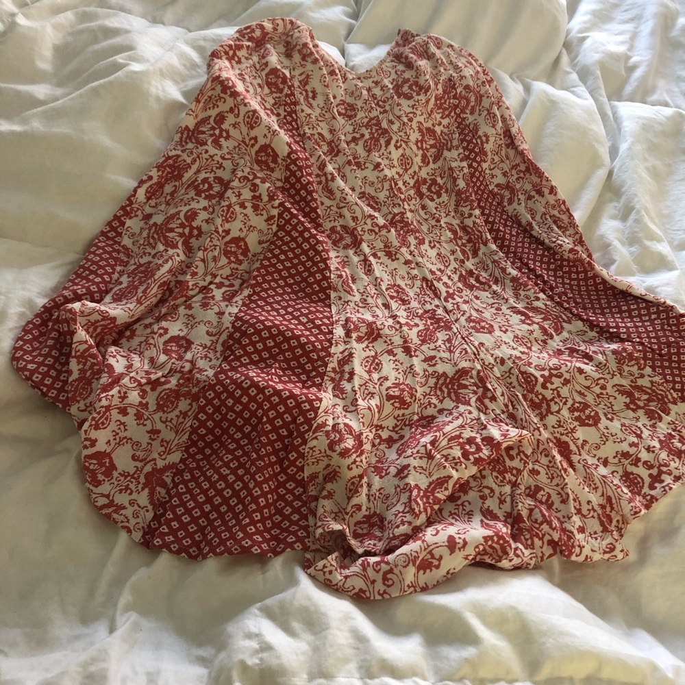 GF Urban Outfitters Red and White Pattern Romper
